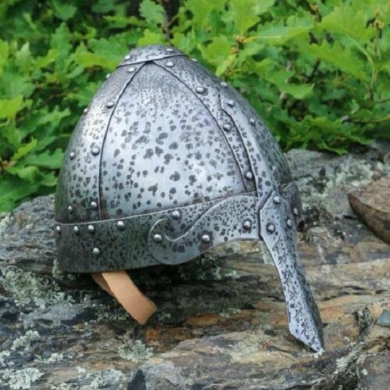 Norman Nasal Helmet Mask Medieval Helmet with Patina,