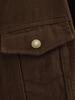 2025 Spring Women's European & American Style Brown Crew Neck Jacket and High Waist Pants Set