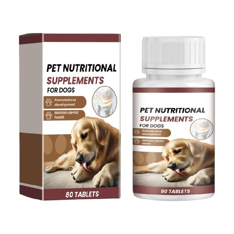 Кальциевые добавки для собак 80 таблеток с натуральными молочными экстрактами Жевательные кальциевые добавки для собак 1