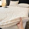 3PC Bedding Set Bedcloth Warm Winter Bed Cover 3D Embossed Velvet Mattress Cover Tafferta Bedsheet Winter Warm Fitted Sheet Mattress Protector