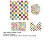 Bathroom Colorful Checkered Shower Curtain Set Waterproof Quick-Drying Mildew-Proof Easy To Install Modern Geometric Shower Curtain
