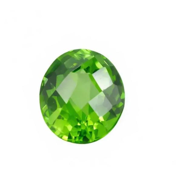 Peridoto Verde Naturale Taglio Ovale 12,10 Carati Gema Sfusa di Migliore Qualità