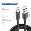 USB 3.2 10Gbps Type C Cable USB A To Type-C 3.2 Gen2 Cable Data Transfer USB C SSD Hard Disk Cable 3A 60W QC 3.0 Fast Charging