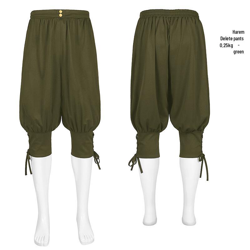 2025 Men's Medieval Striped Pirate Leggings Cosplay Costume Pants
