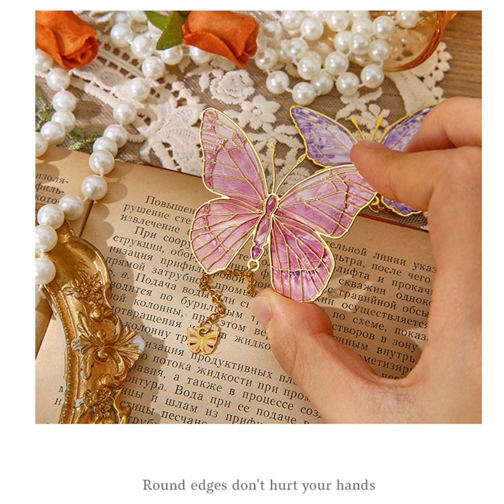 Separator Pages Metal Butterfly Bookmark Bronzing Pagination Mark  Book Lovers