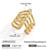 Ins-style high-end feeling female ethnic style ring does not fade zircon ring opening retro ring ring