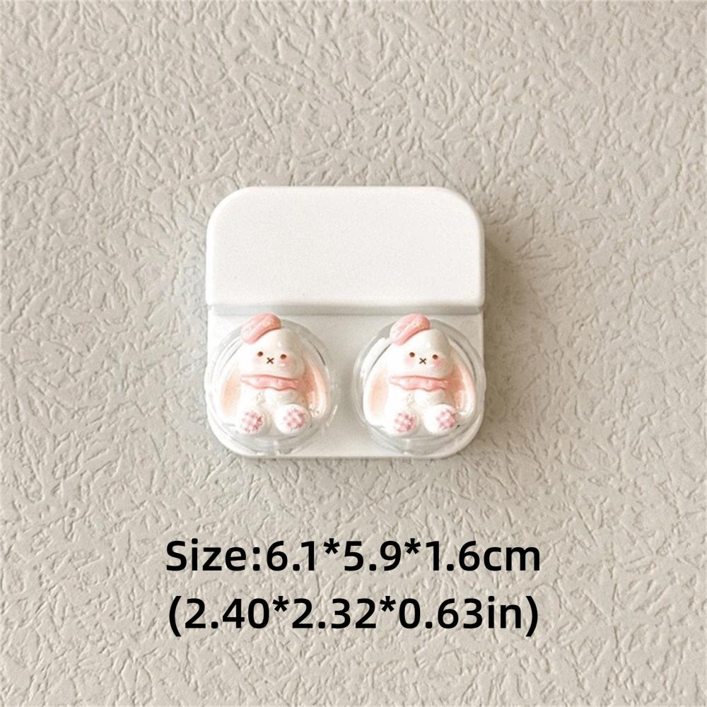Cartoon Lens Box With Tweezers Drawer-Style Lens Case Portable Contact Lens Case  Travel
