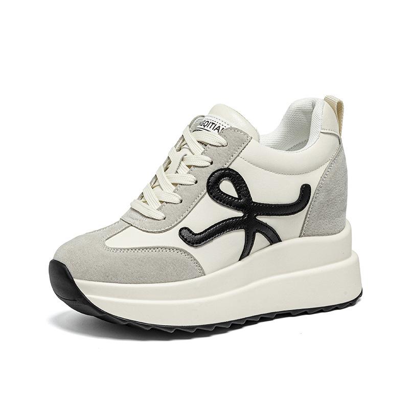 Autumn and winter women's shoes new women's thick-soled inner height increase versatile casual shoes