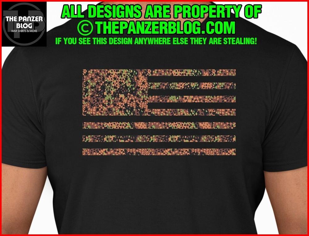 American Flag German Dot Camo T-Shirt USA Patriot Conservative Unisex T-Shirt S