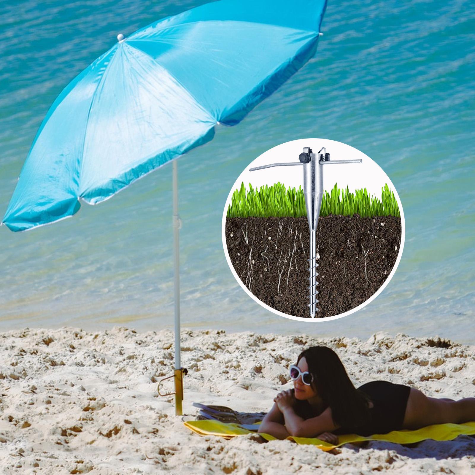 

In Ground Umbrella Base Metal Beach Umbrella Base In Ground Parasol Mount Heavy Duty For Picnic Backyard Beach Lawn Garden CN