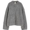 New Women's Loose Round Neck Plush Sweater: European & American Autumn/Winter Collection – Cozy, Solid Color Knit Outerwear, Lazy Style.