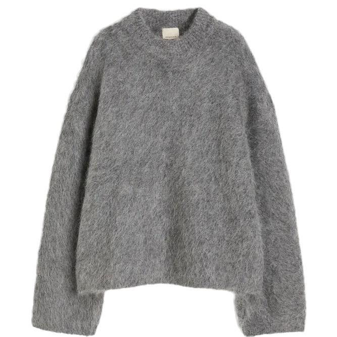 New Women's Loose Round Neck Plush Sweater: European & American Autumn/Winter Collection – Cozy, Solid Color Knit Outerwear, Lazy Style.