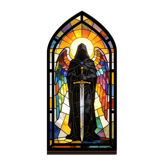 Gothic Book Nook Suncatcher Stained Glass Candle Holder Window Bookshelf Insert Diorama for Library Decor Bookish Gifts for Readers Book Lovers