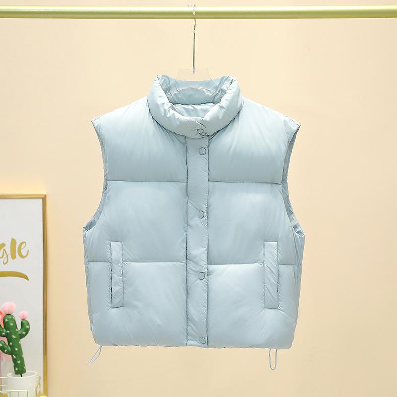 New down cotton vest women's autumn and winter short vest cotton jacket vest cotton jacket commuting versatile vest