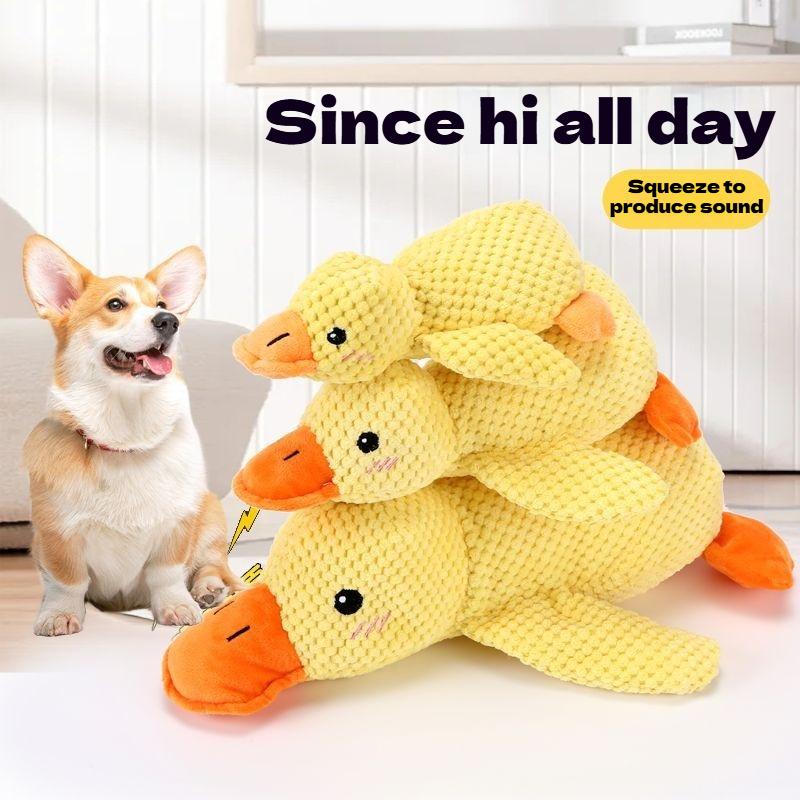 Dog toy plush companion sleeping duck bite resistant teeth to relieve boredom of little yellow duck pet interactive pet supplies