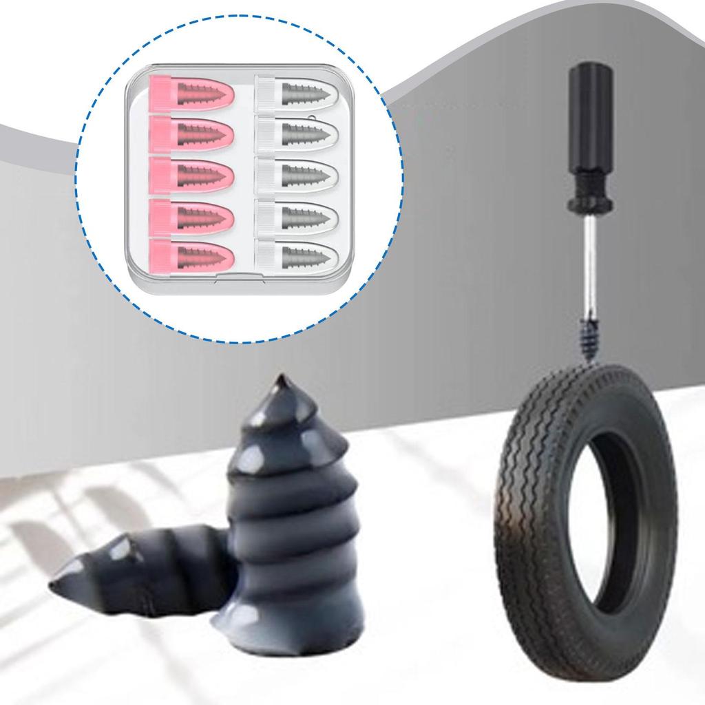 Tire Repair Rubber Nail Kit Reliable Air Seal Plugs Tire Hole Patch Tool for On the Go Tire Fix