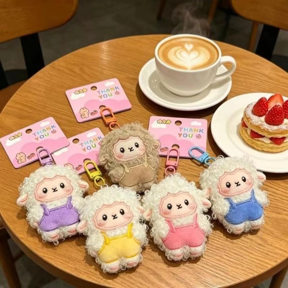 Soft Plush Lamb Keychain Swivel Clasp Fluffy Keyring New Sheep Keychains Backpack Accessory