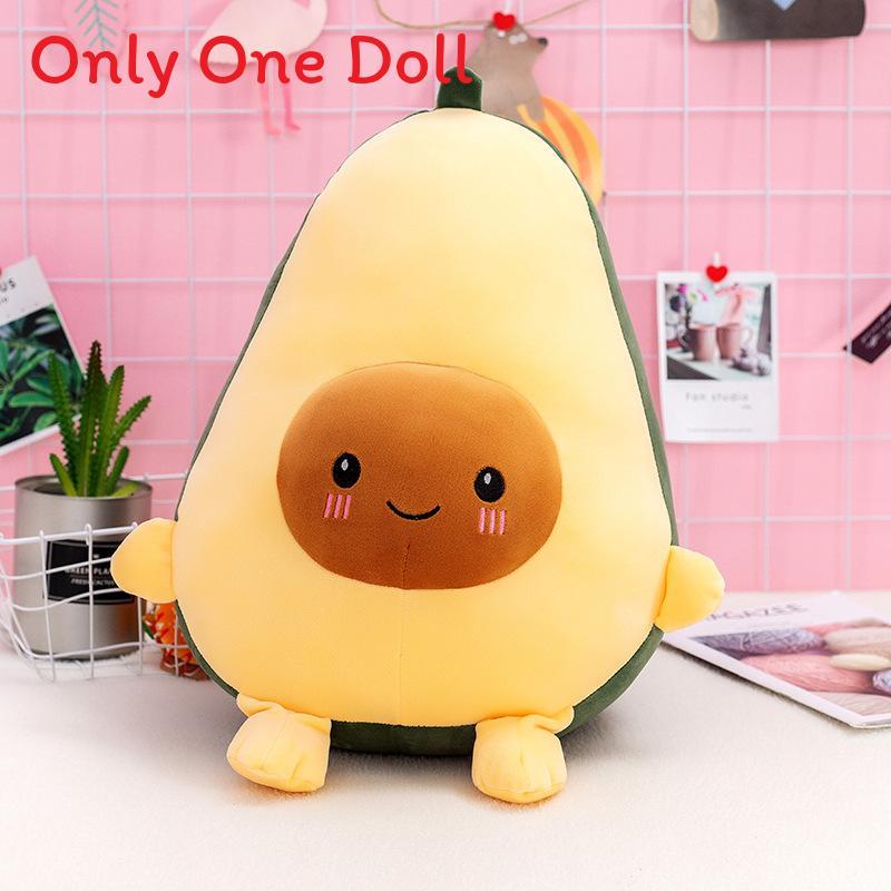 Plush Toy Avocado Pillow With Feather Cotton Filling For Kids Bedroom Decor