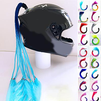 Almohadilla para trenzas de casco, estilo cola de caballo, colores vibrantes, transpirable