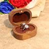 Handmade Rings Bearer Box Wooden Walnut Wood Rings Box Simple Wedding Ring Box  Ring Display