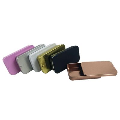 Organizer Solid  Candy Case Storage Box Empty Tins Mini Iron Box Mini Eyebrow Soap Box Home Organizer Tinplate Push Case