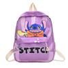 Stitch Children Cartoon Print School Backpack With Breathable Nylon For Kindergarten Kids