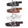 Pu Leather Pentagram Buckle Waistband Elegant Waistbands For Women Girls Sweet Dress Pants Decoration Waist Belt