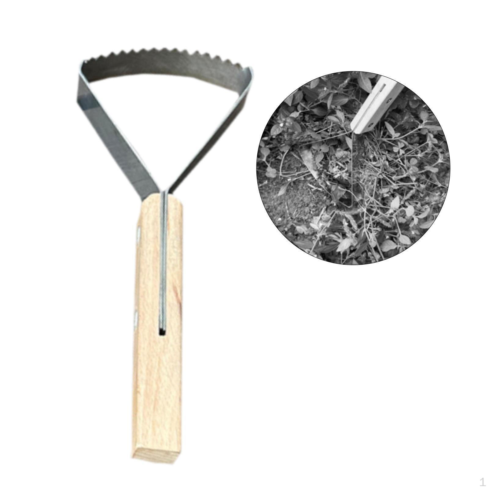 

Ручной инструмент для скребка травы, прополки, удобная деревянная ручка, многофункциональный для сада 19cmx8cm