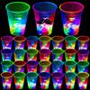 Mishunyus 40 Pcs 16oz Glow Party Cups for Indoor Outdoor Party Event Fun, Flashing Color Light Up Cups for Night Event Favor Decorations Supplies