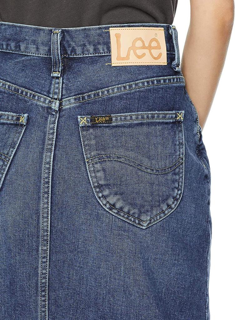 Lee Standard Wardrobe Jeans Long Denim Dark Size S Skirt, LL2625, Women's, Blue,