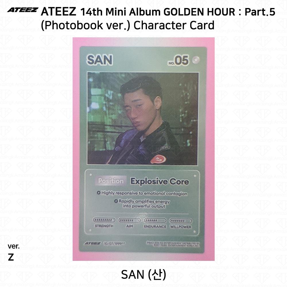 ATEEZ 14th Mini Album Golden Hour Part.5 Photobook ver. Photocard Z VER