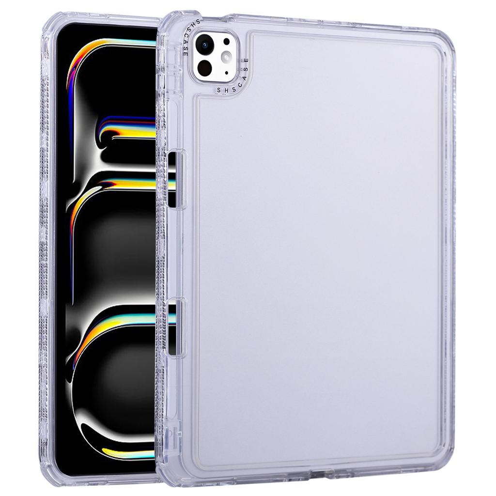 For iPad Pro 11 (2024) Clear Case 3 In 1 PC+TPU Shockproof Tablet Cover