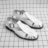 Fashion Summer Men Fashionable Beach Sandals Black White Outdoor Casual Comfortable Driving Trip High-end Sandals Size 38-46 Men Sandals