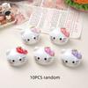10/50PCS Cartoon DIY Fruit Big Head Cat Resin Accessories Accessories Cream Gel Hair Clip Keychain Pendant Accessories