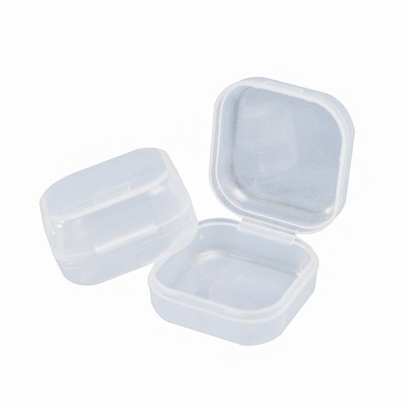 Small Plastic Packaging Box, Earplug Box, New Material Pp Box, Square Mini Dustproof Transparent Small Box.