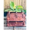 Leather Motorcycle Saddle Bags Brown Pouch Side Panniers Real Two