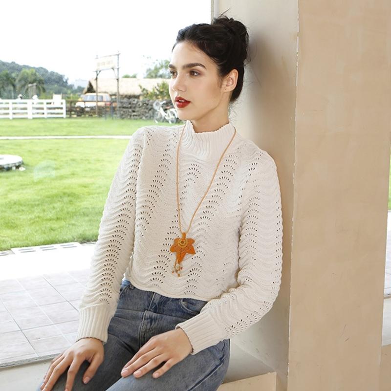 Woven Maple Leaf Sweater Chain Handmade Long Rope Necklace Tassels Keychain Bag Charm Pendant Thanksgiving Necklace