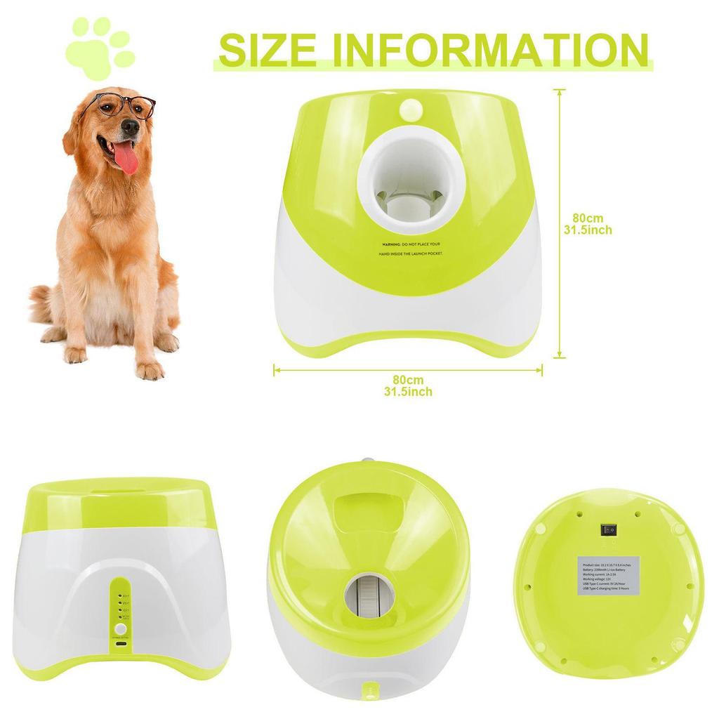 Automatic Dog Ball Launcher - Interactive Outdoor Tennis Toy
