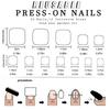Press On Toenails Square Glossy French Tips Fake Toe Nail with Design Acrylic Artificial False Toenails Glues On Toenail