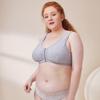 Plus Size Wire-Free Front Closure Minimizer Bra with Adjustable Padded Straps