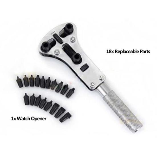 Wrist Watch Case Opener Adjustable Screw Back Remover Wrench Repair Tool