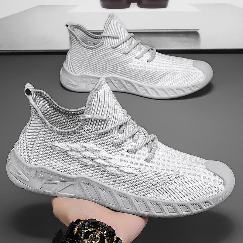 Spring and autumn lightweight breathable non-slip men's shoes Breathable mesh casual sports shoes walking running men's shoes