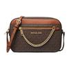 Michael Kors Mk Jet Set Monogram Logo Chain PVC Leather Camera Bag Women Shoulder Bag Caramel Acorn 35S1GTTC9B-BROWN