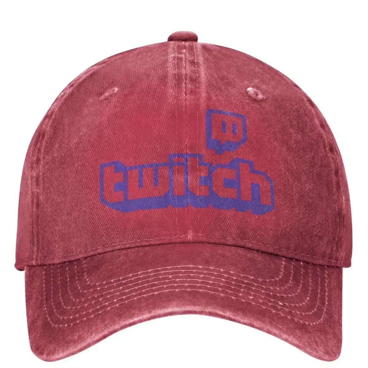 

Twitched American Video Washed Baseball Cap Game Vintage Trucker Hat Summer Unisex Adult Outdoor Sport Sunscreen Baseball Caps One Size