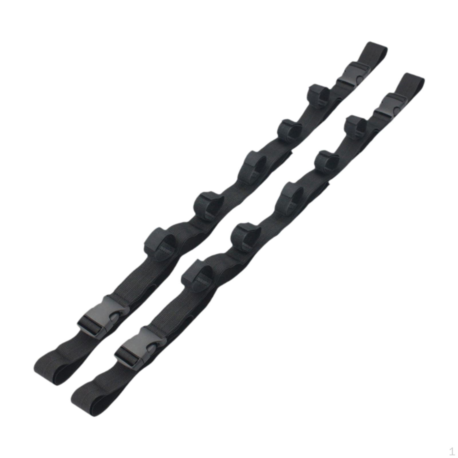 

2 Fishing Rod Carrier Straps for Cars, Holds Multiple Rods with Simple Setup чёрный