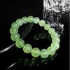 Jingxi Collection: Natural Icy Green Fluorite Crystal Bracelet - Round Bead Design