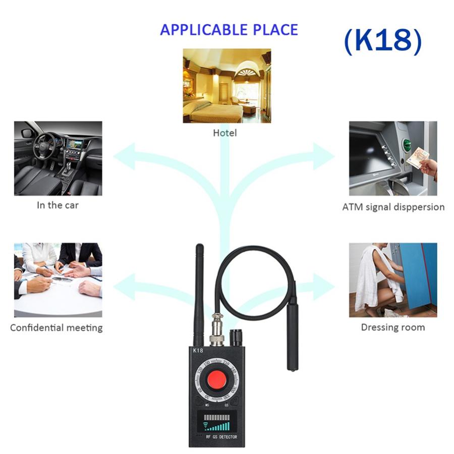 Anti Detektor Skjult Kamera Detektor RF Signal GPS Lydfinner Sporingsenhet Skanner