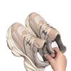 Retro platform shoes women's new spring small mesh showing small feet and increasing height casual sports shoes
