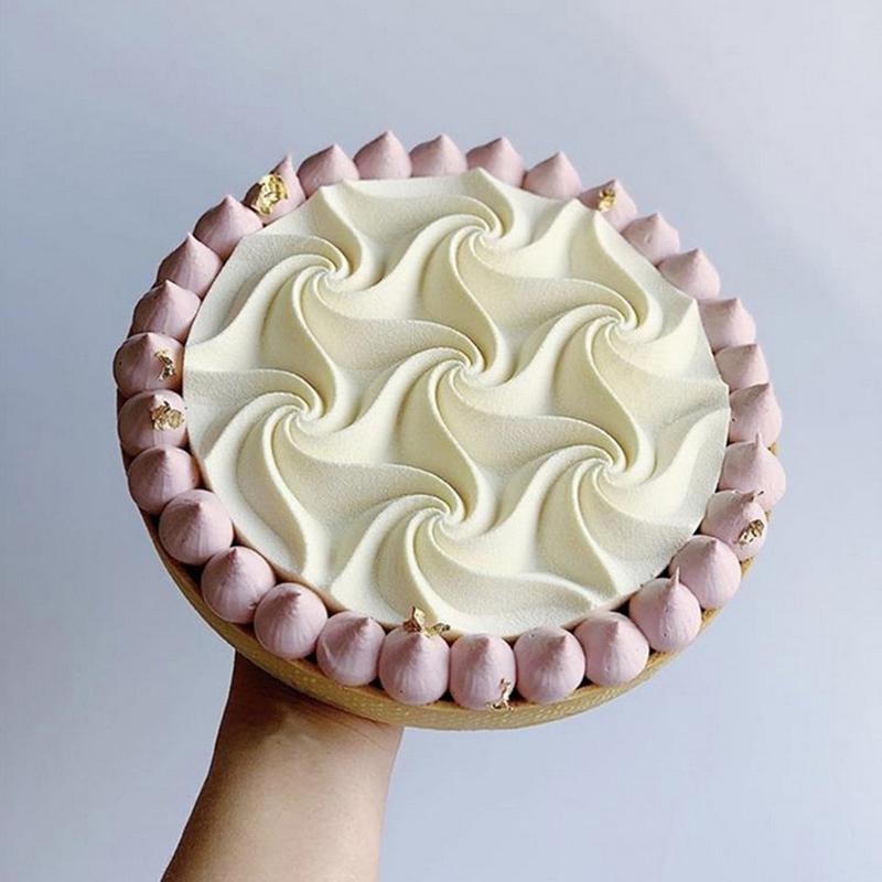 Kulatá silikonová forma na pěnový dort Pečicí forma Čokoláda Fondant Dezert Brownie Pečivo Znovu použitelný Kuchyňský nástroj na pečení dortů