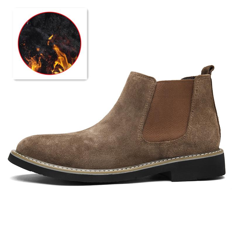 Cheap Mens Boots Men Chelsea Boots Ankle Martin Boots Plus Velvet High